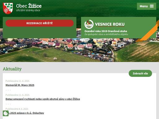 oficiální stránky obcí žižicka