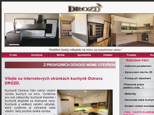 kuchyně ostrava, kuchyně na míru ostrava, vestavěné skříně ostrava