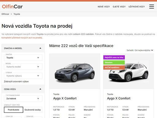 uvazˇujete o koupi nove´ho auta znacˇky toyota? podi´vejte se na nasˇi´ kompletni´ nabi´dku!
