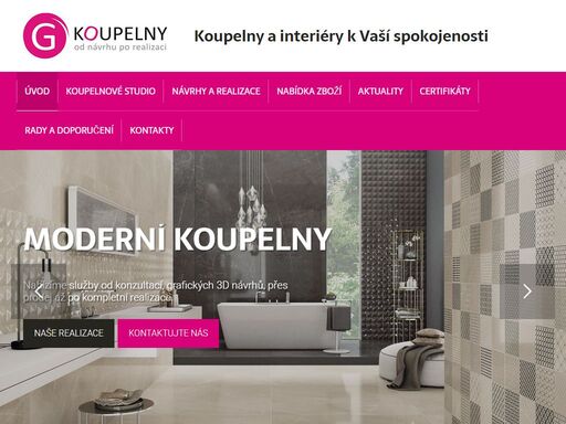 koupelny a interiéry od návrhu po realizaci. naše firma g-koupelny vznikla v roce 2005 v hodoníně. specializujeme se na realizaci koupelen a pokládku keramických dlažeb. nabízíme služby od konzultací, grafických 3d návrhů, přes prodej až po kompletní realizace.