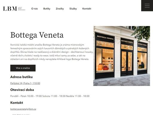 lbm - svět luxusní módy, hodinek a trendů. společnost luxury brand management provozuje v praze 10 luxusních butiků a celkem zastupuje přes světových 20 značek.
