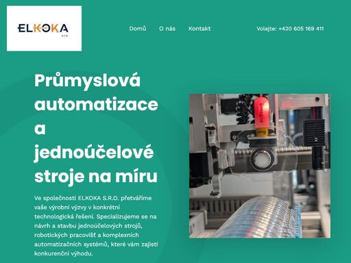průmyslová automatizace a jednoúčelové stroje na míru ve společnosti elkoka s.r.o. přetváříme vaše výrobní výzvy v konkrétní technologická řešení.