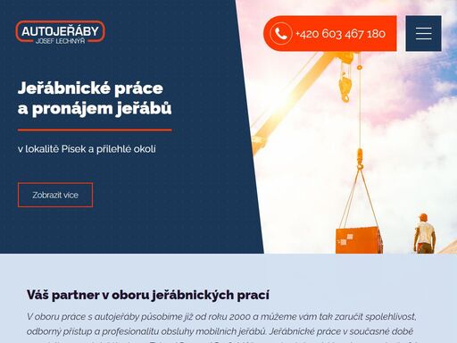 v oboru práce s autojeřáby působíme již od roku 2000 a můžeme vám tak zaručit spolehlivost, odborný přístup a profesionalitu obsluhy mobilních jeřábů.