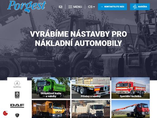 porgest, a.s. | jsme tradiční český výrobce nástaveb na nákladní auta na míru!?? zařídíme vše od projekce, výroby instalace a servisu!???