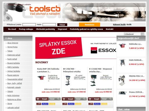 toolscb - váš obchod s nářadím. nabízíme elektrické, ruční a pneumatické nářadí, brusnou, měřící a upínací techniku, řezné nástroje, nástroje na dřevo a mnoho dalšího.