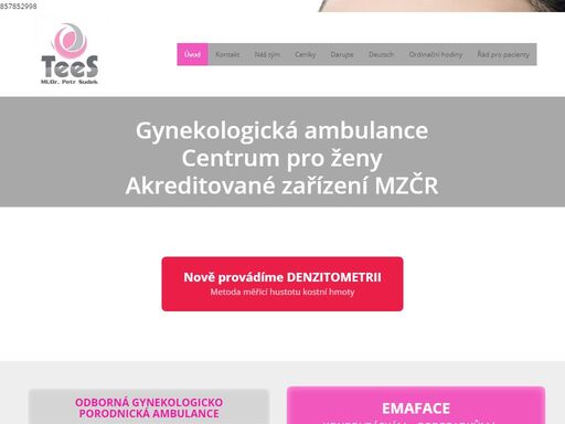 nabídka služeb nestátního zdravotnického zařízení tees s.r.o. - jednatel mudr. petr sudek, gynekologie