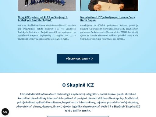 icz je dodavatelem informačních technologií, systémů a služeb, ale především partnerem, který pomůže dosáhnout vyšší efektivity podnikání našich klientů.