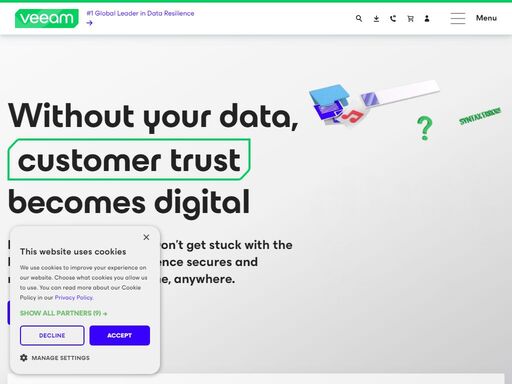 veeam ensures data portability with secure backup, rapid recovery, and freedom to move and manage data across cloud, virtual, and physical platforms.