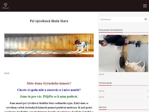 výcviková školička pro psy zaměřená na výcvik poslušnost, práci s klikrem a socializaci.