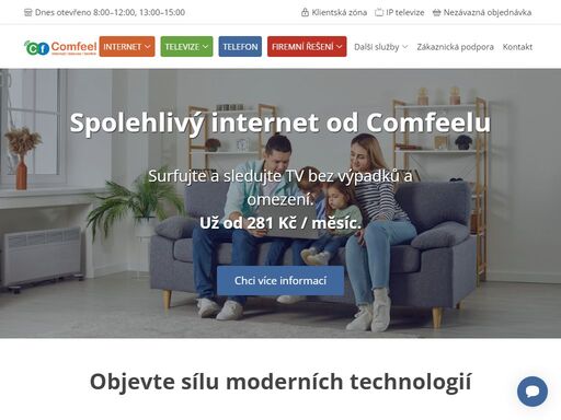 internet – televize – telefon | jsme comfeel, prověřený poskytovatel internetu. | mnichovo hradiště, turnov, bakov nad jizerou, svijany a okolí.