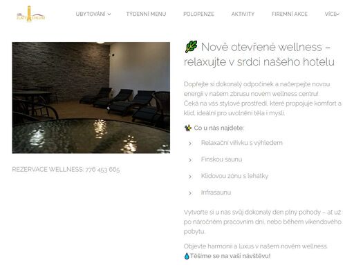 rezervace wellness: 776 453 665