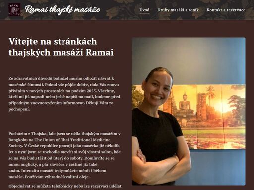 vítejte na stránkách thajských masáží ramai