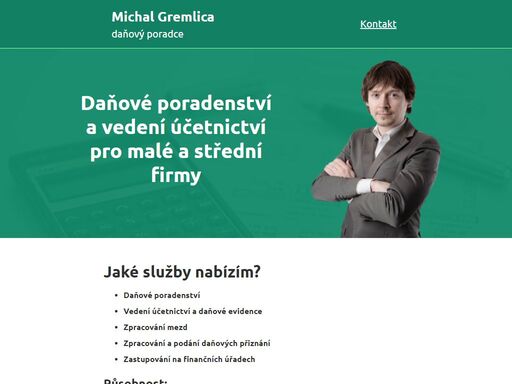 daňové poradenství a vedení účetnictví pro malé a střední firmy.
