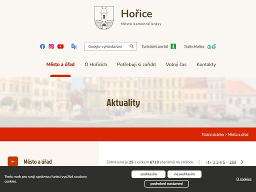 oficiální webové stránky města hořice