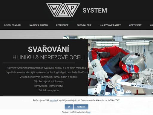 svařování hliníku metodou tig a nájezdové rampy