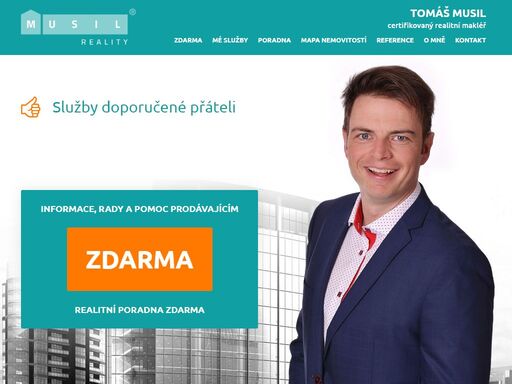 tomáš musil - certifikovaný realitní poradce a makléř společnosti musil reality olomouc. kontakt: tomas@musilreality.cz, +420 606 686 066
