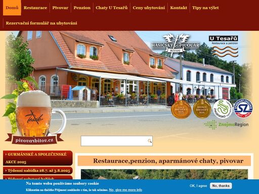 u tesařů, bítov, ubytovaní, penzion, hotel, restaurace, znojemsko, bítovsko, vranovská přehrada, roman tesař, vranov nad dyjí, pivovar, tesák