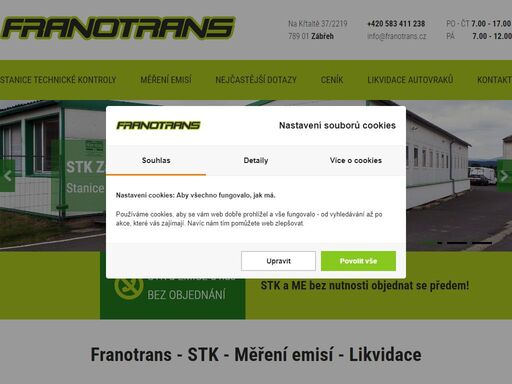franotrans - franotrans - stk - měření emisí - likvidace