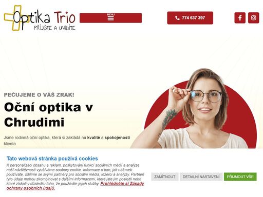 optika trio je rodinná firma, která nabízí nabízí profesionální služby v oblasti optiky. přijďte nás navštívit, sídlíme v chrudimi.
