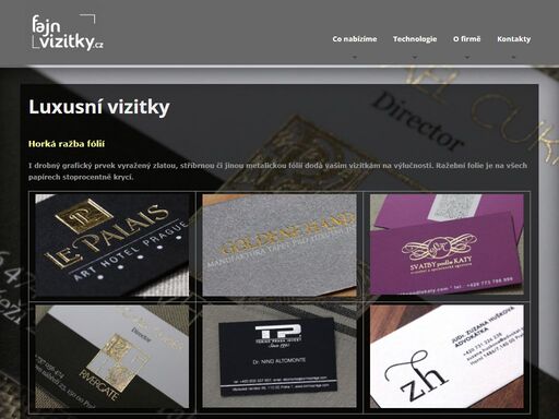 s použitím klasických i moderních technologií vyrobíme luxusní vizitky podle vašich představ a požadavků. slepotisk, horká ražba, digitální zlacení, ořízka, vhodný výběr grafického papíru. vaše luxusní vizitky udělají dokonalý první dojem.