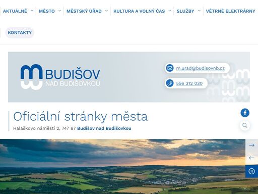 oficiální stránky města budišov nad budišovkou