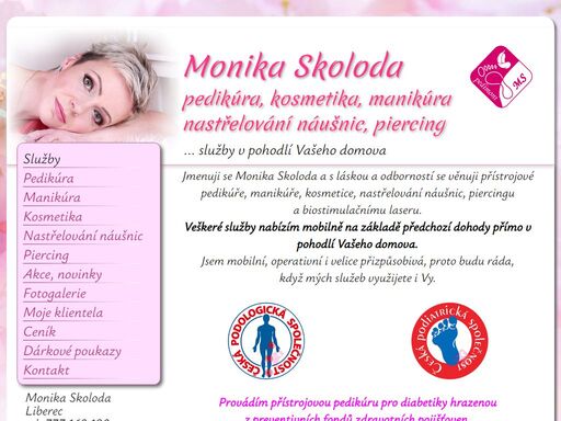 pedikúra doma liberec manikúra doma liberec kosmetika doma liberec nastřelování náušnic liberec piercing liberec mobilní služby v pohodlí vašeho domova.