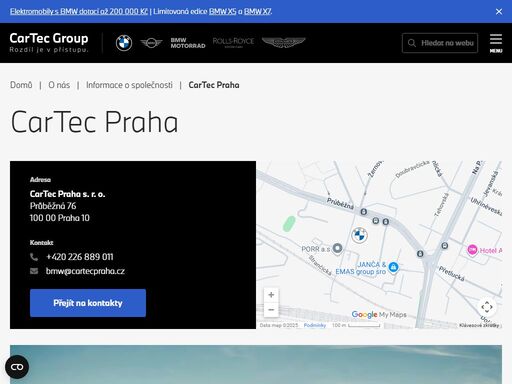 cartec praha? autorizovaný prodej a servis ? bmw ? mini ? bmw motorrad ? nové a ojeté vozy bmw a moto bmw ? servis ? originální příslušenství