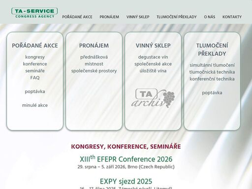 ta-service - zajištění a realizace konferencí, firemních prezentací, seminářů, školení, tým špičkových tlumočníků, překladatelské služby