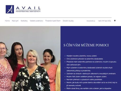 účetní společnost avail s.r.o. vznikla v roce 2009. nabízíme komplexní účetní služby, poradenství a finanční řízení firem. nejsme jen externí účetní jsme součástí vaší firmy.