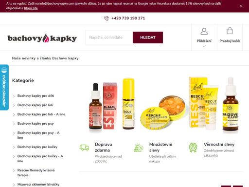 e-shop prodávající bachovy krizové esence. bylinné kapky míchané na míru, pro děti i dospělé. kapky na úzkost, strach, stres, trému i depresi.