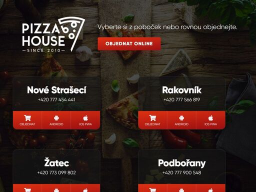 pizza house zajišťuje rozvoz pizzy. rozvoz jídla si můžete objednat dvěma způsoby, jednoduše online a nebo po telefonu.