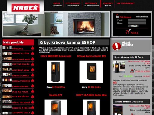společnost krbex.cz nabízí v eshopu krby, krbová kamna, krbové vložky, kamna a topení, zahradní grily a pece včetně příslušenství.