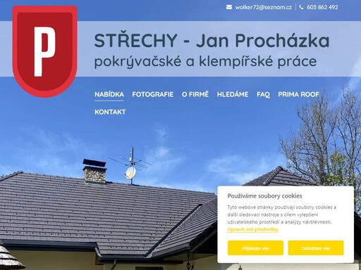 provádíme veškeré pokrývačské, klempířské a tesařské práce. distribuci trapézových plechů. specializujeme se také na montáže hromosvodů včetně revizí, nadkrokevní izolaci i kovové střešní systémy.