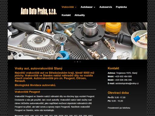 vraky aut a vrakoviště slaný - největší autovrakoviště v celé čr, 9000 m2 plochy! originální náhradní díly, autobazar, autoservis.