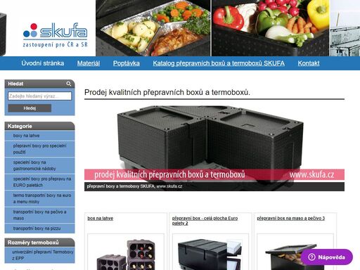 skufa.cz - prodej kvalitních přepravních boxů a termoboxů. naleznete u nás velký výběr rozměrů a typů boxů pro různá využití a mnoho dalšího. budeme se těšit na vaší návštěvu skufa tým.