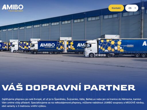 jsme váš partner pro mezinárodní dopravu a logistiku. nabízíme individuální řešení, velkoobjemové přepravy a skladování. kontaktujte nás pro nezávaznou nabídku.