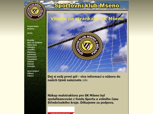 sportovní klub mšeno sk ubytování autokemp