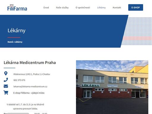 nabízíme široké spektrum produktů z českého i zahraničního trhu. dodáváme léky do zařízení prakticky do 24hodin, účtujeme dle požadavků společnosti, které zásobujeme.