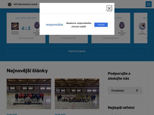 vítejte na stránkách hokejového klubu