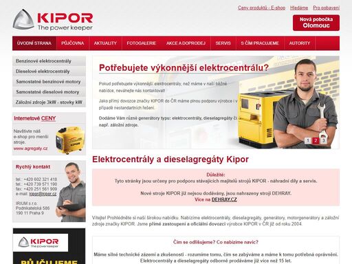elektrocentrály, dieselagregáty a generátory značky kipor. jako přímí a oficiální dovozci prodáváme elektrocentrály kipor v čr.