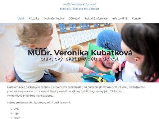 mudr. veronika kubatková, praktický lékař pro děti a dorost, karviná