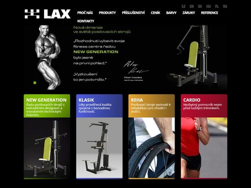 posilovací stroje - lax - posilovací stroje, posilování, stroje, fitness stroje, posilovny, rehabilitace