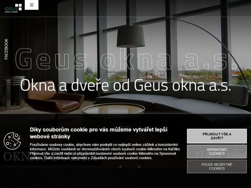 geus okna a. s. vznikla v lednu 1992 pod názvem geus spol. s r. o., jako firma se specializujeme na prodej hliníkových, dřevěných, plastových oken a dveří.