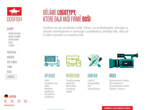 vytváříme špičkový webdesign, atraktivní grafiku, poutavá videa a kompletní vizuální identitu