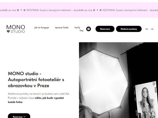 vidíte sebe na monitoru po celou dobu focení a víte předem, jak dopadne každá fotka! ateliérové focení ještě nikdy nebylo tak jednoduché!