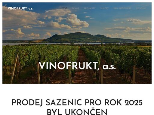 prodej sazenic pro rok 2025 byl ukončen