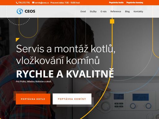 servis a montáž kotlů, kominické práce, topenářské práce.