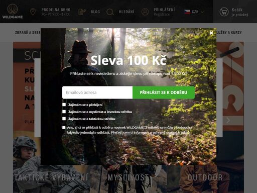 zbraně a střelivo pro volný prodej i zbrojní průkaz a myslivecké potřeby v brně