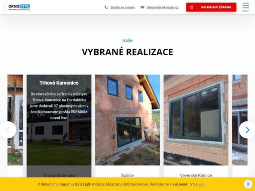 společnost oknostyl group s.r.o. nabízí široký sortiment plastových, dřevěných a hliníkových oken a dveří, střešních oken, žaluzií a garážových vrat.