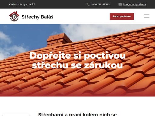kvalitní střechy od firmy baláš zaječí - spolehlivost, odbornost a individuální přístup. zajistíme střešní konstrukce, krytinu i kompletní rekonstrukce pro vaši spokojenost.